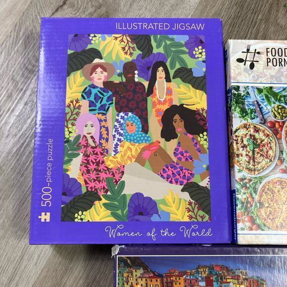 Puzzles Lot of 3 500-1000 Piece Jigsaw Puzzle Cinque Terre Italy Landscape - Picture 2 of 9